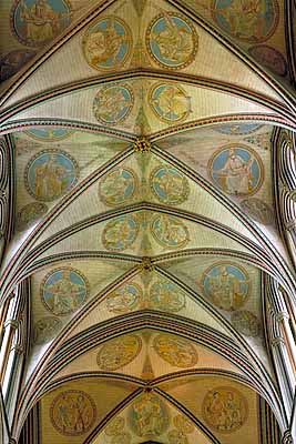 ENG: South West Region, Wiltshire, Central Chalklands, Salisbury, Salisbury Cathedral, Frescoed ceiling above choir [Ask for #137.013.]