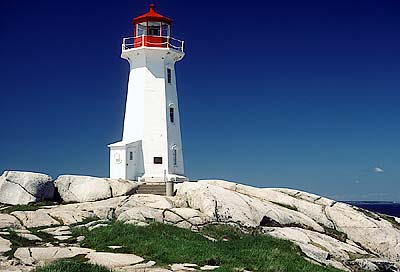 Nova Scotia's Atlantic Coast; Peggy's Cove, nr Halifax. Lighthouse. On the Lighthouse Trail. [ref. to #151.067]