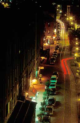 Savannah; River Street at night. Location: GA: Chatham County. [ref. to #196.017]