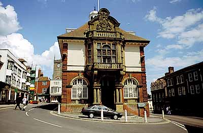 ENG: South West Region, Wiltshire, North Wessex Downs AONB, Marlborough, Old Town Hall at Marlborough [Ask for #197.050.]