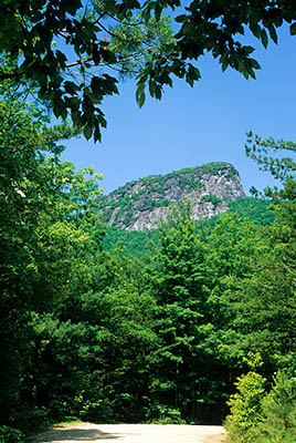 NC: Burke County, Pisgah National Forest, Tablerock Recreation Area, View of Tablerock Mountain, within the Linville Gorge Wilderness; from a nearby forest service road [Ask for #237.396.]