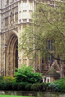 House of Parliament, viewed from Abingdon St. Location: ENG, Greater London , City of Westminster, St James District. [ref. to #256.122]