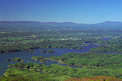 TN: The Northern Mountains Region, Carter County, Cherokee National Forest, Holston Mountain, Holston High Knob, View towards South Holston Reservoir [Ask for #261.112.]