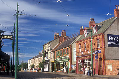 ENG: Northumbria Region, Durham, Beamish, The North of England Open Air Museum, The Town, High Street, restored to its 1913 appearance [Ask for #262.303.]