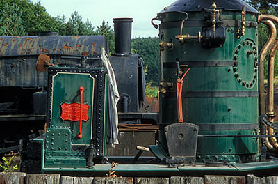 ENG: Northumbria Region, Durham, Beamish, The North of England Open Air Museum, The Colliery, Steam locomotives awaiting restoration [Ask for #262.332.]