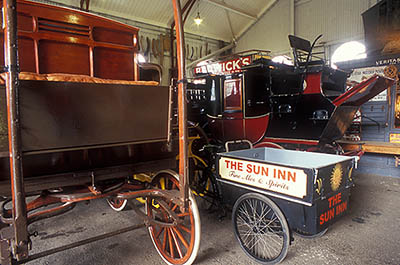 ENG: Northumbria Region, Durham, Beamish, The North of England Open Air Museum, The Town, Town Carriage House; collection of restored carriages, still in use [Ask for #262.341.]