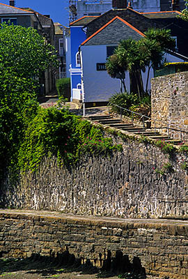 ENG: South West Region, Cornwall, Penzance Area, Town of Penzance, Penzance Harbour, A stepped lane, Jennings Street, leads from the harbor up the Pen Sans headland [Ask for #268.168.]