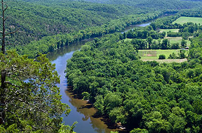 MD: Allegany County, Potomac River, Green Ridge State Forest, Little Orleans, View from High Point Overlook over the Potomac River Valley [Ask for #269.069.]