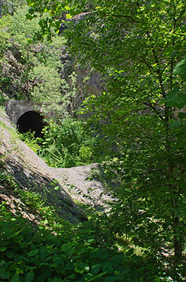 MD: Allegany County, Potomac River, Green Ridge State Forest, Green Ridge, Stickpike Tunnel, on the Western Maryland Railroad (abandoned) [Ask for #269.073.]