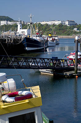 ENG: Yorkshire & Humberside Region, North Yorkshire, North Yorkshire Coast, Scarborough City, Old Harbour, View towards the Esplanade [Ask for #270.103.]