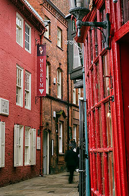 ENG: Yorkshire & Humberside Region, North Yorkshire, North Yorkshire Coast, Whitby, Town Center, Captain Cook Museum on Grape Lane, a pedestrian-only shopping street [Ask for #270.176.]