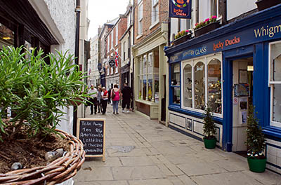 ENG: Yorkshire & Humberside Region, North Yorkshire, North Yorkshire Coast, Whitby, Town Center, Sandgate Lane, a pedestrianized shopping street [Ask for #270.203.]