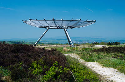 ENG: The Northwest Region, Lancashire, The Pennines, Rossendale, Haslingden, Halo Panopticon, Top o' Slate Nature Reserve. Powered by its own wind generator. [Ask for #270.266.]