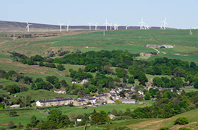 ENG: The Northwest Region, Lancashire, The Pennines, Burnley Borough, Burnley Moors, Coal Clough Wind Farm, on the moors above the village of Holme Chapel [Ask for #270.277.]