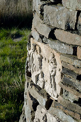 ENG: The Northwest Region, Lancashire, The Pennines, Burnley Borough, Burnley Moors, The Singing Ringing Tree Panopticon; entrance marked with a cairn set with carvings. [Ask for #270.280.]