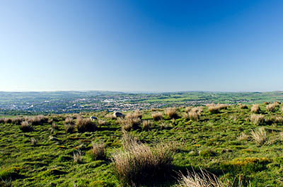 ENG: The Northwest Region, Lancashire, The Pennines, Burnley Borough, Burnley Moors, The Singing Ringing Tree Panopticon; view from the site over the moors [Ask for #270.285.]