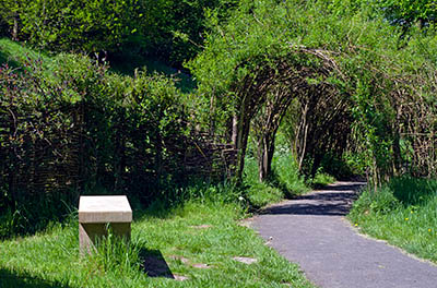 ENG: The Northwest Region, Lancashire, The Pennines, Pendle, Wycoller Country Park, Live willow tunnel, constructed by villagers near Wycoller Hall as part of the Atom Panopticon project [Ask for #270.317.]