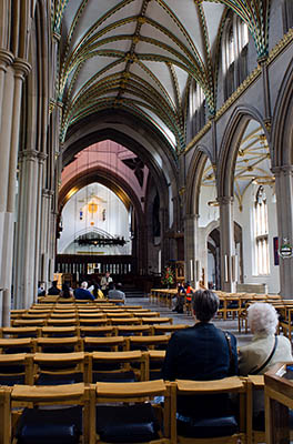 ENG: The Northwest Region, Lancashire, The Pennines, Blackburn-with-Darwen, Blackburn Cathedral, Interior, designed by John David Hayward (c. 1960s) and conceived as a single work of art. [Ask for #270.375.]