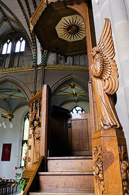 ENG: The Northwest Region, Lancashire, The Pennines, Blackburn-with-Darwen, Blackburn Cathedral, Interior, designed by John David Hayward (c. 1960s) and conceived as a single work of art. [Ask for #270.377.]