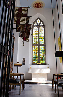 ENG: The Northwest Region, Lancashire, The Pennines, Blackburn-with-Darwen, Blackburn Cathedral, Interior, designed by John David Hayward (c. 1960s) and conceived as a single work of art.  St. Martins Chapel [Ask for #270.380.]