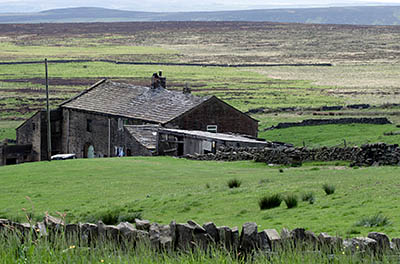 ENG: Yorkshire & Humberside Region, West Yorkshire, Calderdale Borough, Halifax, Ovenden Moor, Isolated farmstead on the open moors [Ask for #270.434.]