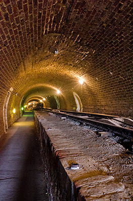 ENG: Yorkshire & Humberside Region, North Yorkshire, North Yorkshire Coast, Skinningrove, Cleveland Ironstone Mining Museum. Inside the mine tunnel. [Ask for #270.459.]