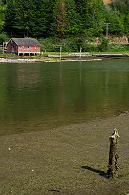 OR: South Coast Region, Coos County, Coos Bay Area, City of Coos Bay, Neighborhoods, Eastside, Boat house on Catching Slough [Ask for #274.195.]